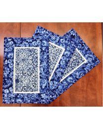 Framed Seasons Placemats featuring London Blues Fabrics from Timeless