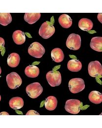 Fruit For Thought Peaches Black from Blank Quilting Corp