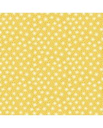 Furry and Bright Star Dot Yellow by Andover Fabrics