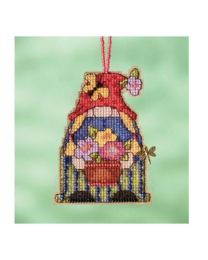 Garden Girl Gnome Counted Glass Bead Kit with Charm