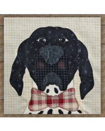German Shorthair Pointer Black  Precut Prefused Applique Kit by Leanne Anderson for The Whole Countr