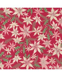 Good News Great Joy Holly Red by Fancy That Design House for Moda
