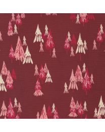 Good News Great Joy Trees Cranberry by Fancy That Design House for Moda