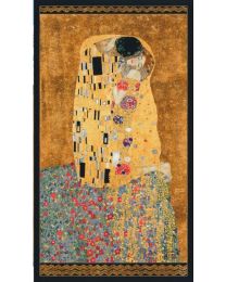 Gustav Klimt The Kiss Panel wMetallic from Robert Kaufman 24