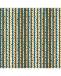Hearthstone Blue Calico Stripe by Lynn Wilder for Marcus Fabrics