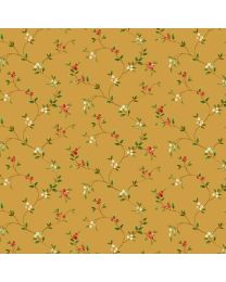 Holiday Foliage Holly Vine Gold by Laura Berringer for Marcus Brothers