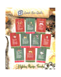 Holiday Recipe Towel Collection by Lunch Box Quilts