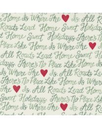 Holidays at Home Text Snowy White by Deb Strain for Moda Fabrics