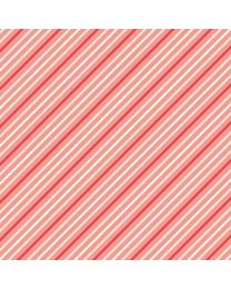 I Love Us Coral Stripes by Sandy Gervias for Riley Blake Designs 