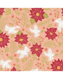 Joyful Joyful Floral Birds Blush by Stacy Iest Hsu for Moda Fabrics