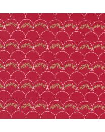 Joyful Joyful Garland Scallop Red by Stacy Iest Hsu for Moda Fabrics