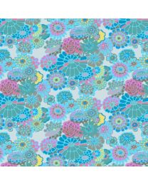Kaffe Fasset Collective Asian Circles Turquoise by Kaffe Fasset for Free Spirit