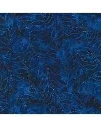 Kasuri Artisan Batiks Foliage Navy by Lunn Studios for Robert Kaufman