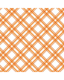 Kimberbell Basic Diagonal Plaid Orange from Maywood Studio