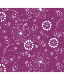 Kimberbell Basic Doodles Violet Red  from Maywood Studio