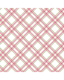 Kimberbell Basics Diagonal Plaid Pink from Maywood Studio