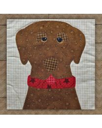 Labrador Retriever Chocolate  Precut Prefused Applique Kit by Leanne Anderson for The Whole Country 