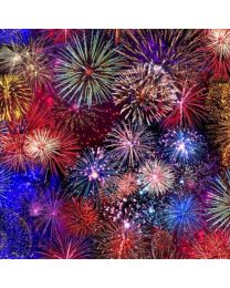 Lady Liberty Fireworks Multi by Chong-A Hwang for Timeless Treasures