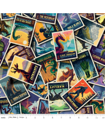 Legends of the National Parks Postcard Toss Multi by Anderson Design for Riley Blake