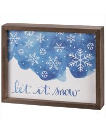 Let It Snow Inset Box Sign by Phil Chapman for Primitives by Kathy
