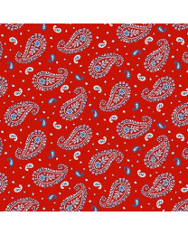 Liberty for All Paisley Red by Jessica Mundo for Henry Glass