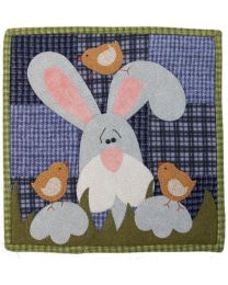 Little Quilts Squared Calendar Series April-Chick Magnet Pattern from The Wooden Bear