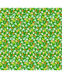 Lucky Rabbit Calico Green by Heather Ross for Windham Fabrics