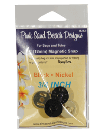 Magnetic Purse Snap Black Nickel 34 from Pink Sand Beach