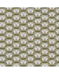 Magnolia Scallop Multi Green by Racquel Martindale for Northcott