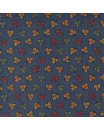 Maple Hill Maple Leaves Blue Spruce by Kansas Troubles Quilters for Moda