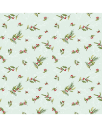 Medley in Red Holly Mint from Wilmington Prints