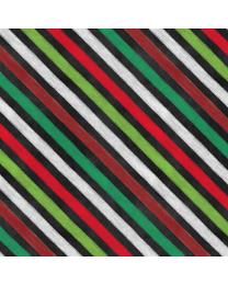 Mistletoe Magic Bias Stripe Multi by Lily Ford for Blank Quilting
