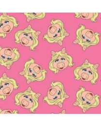Muppets Miss Piggy on Pink Background from Camelot Fabrics