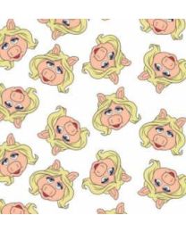 Muppets Miss Piggy on White Background from Camelot Fabrics