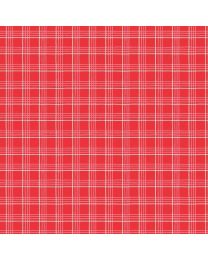 Oh What Fun Christmas Plaid Red by Elea Lutz for Poppie Cotton