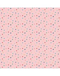 Oh What Fun Dots Snow Pink by Elea Lutz for Poppie Cotton