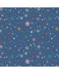 Oh What Fun Snowflake Fun Blue by Elea Lutz for Poppie Cotton