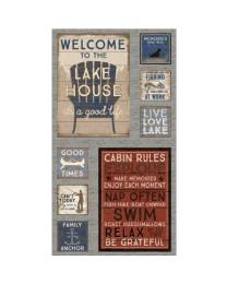 On Lake Time Panel Pewter by Dan DiPaolo for Clothworks