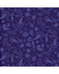 Pansy Paradise Paisley Purple by Timeless Treasures