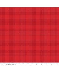 Peace on Earth Plaid Red by My Minds Eye for Riley Blake Designs