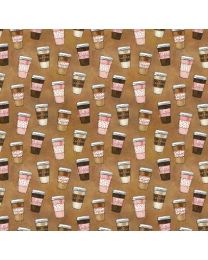 Perk Up Grab N Go Cups Cappuccino from Michael Miller