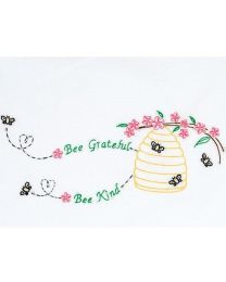 Perle Edge Pillowcases Bee Grateful from Jack Dempsey Inc