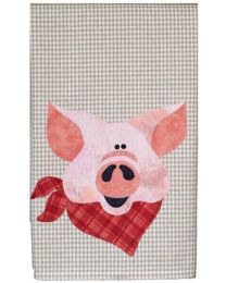 Pig Tea Towel Kit featuring The Wooden Bear pattern