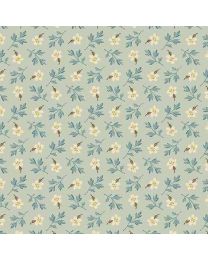 Primrose Petit Bloom Sky by Edyta Sitar of Laundry Basket Quilts for Andover