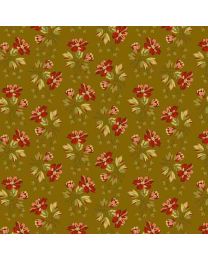 Primrose Wildflower Deep Ochre by Edyta Sitar of Laundry Basket Quilts for Andover