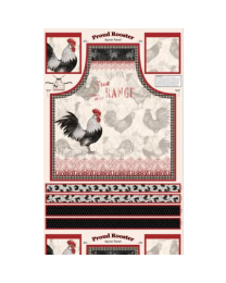 Proud Rooster Apron Panel by Susan Winget for Wilmington Prints