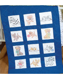 Puppies Quilt Block Set from Jack Dempsey Inc