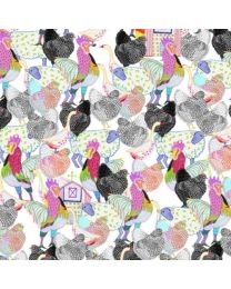 Rainbow Roost Natural by Alexander Henry Fabrics