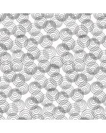 Ramblings 12  Circles White on White by PB Textiles