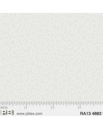 Ramblings 13 Circles White on White by P  B Textiles